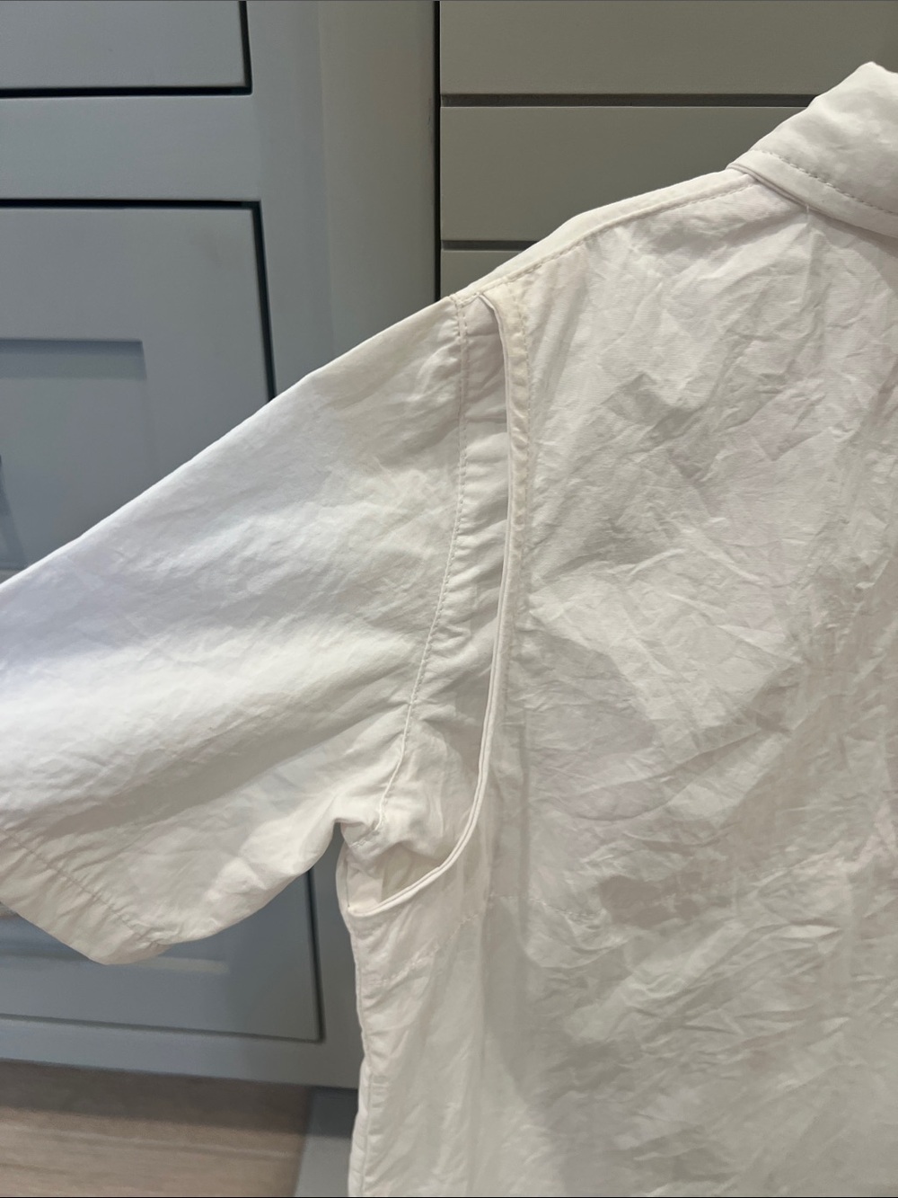 Blue Quail Size 7 White Short-Sleeve Button-Down Shirt - UPF Sun Protection - Picture 5 of 7